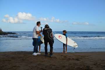 Grabación del reportaje del programa Buenas Tardes Canarias/TA.